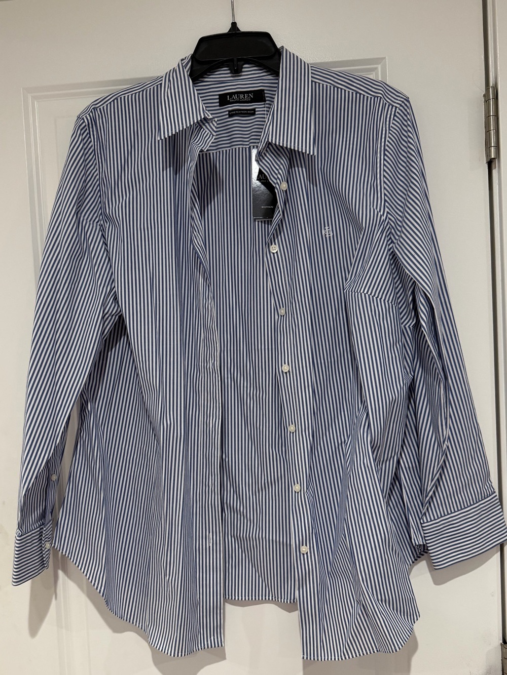 New Lauren Ralph Lauren Blue & White Striped Women’s Dress Shirt size 1X